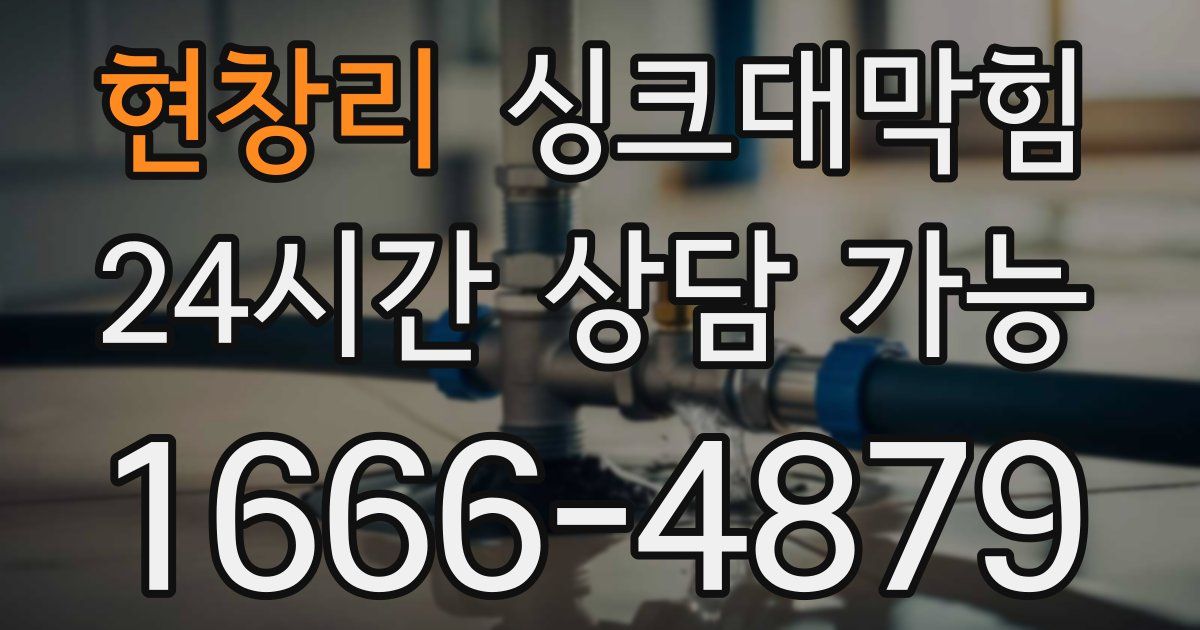 현창리 싱크대 뚫기