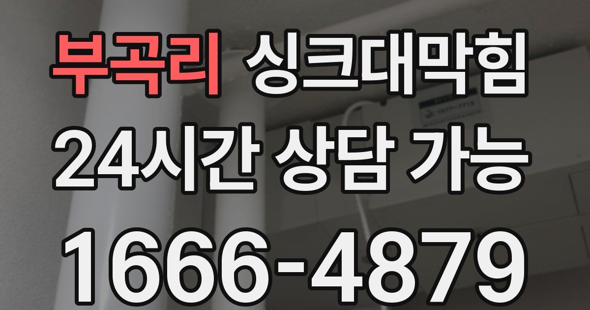 부곡리 싱크대 뚫기