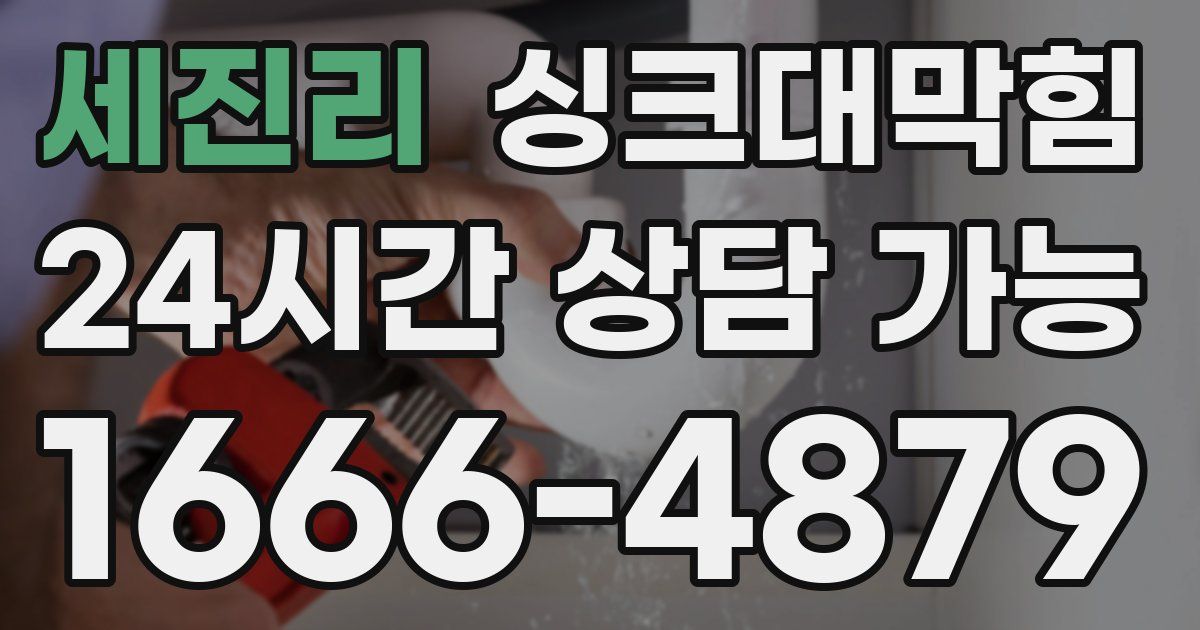 세진리 싱크대 뚫기