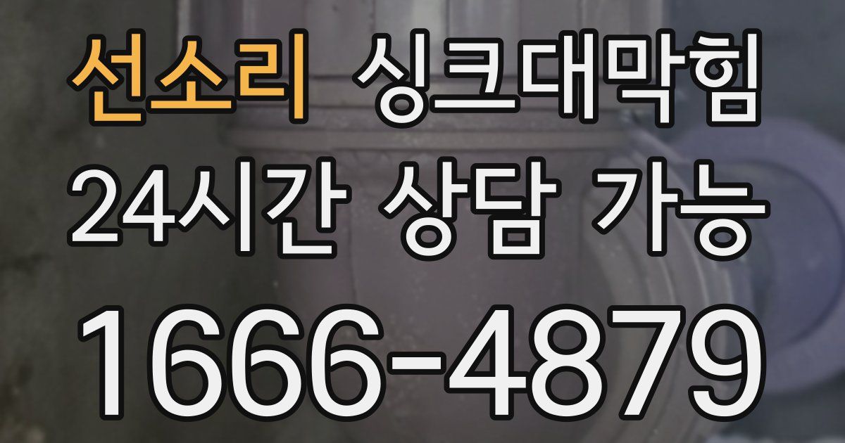 선소리 싱크대 뚫기
