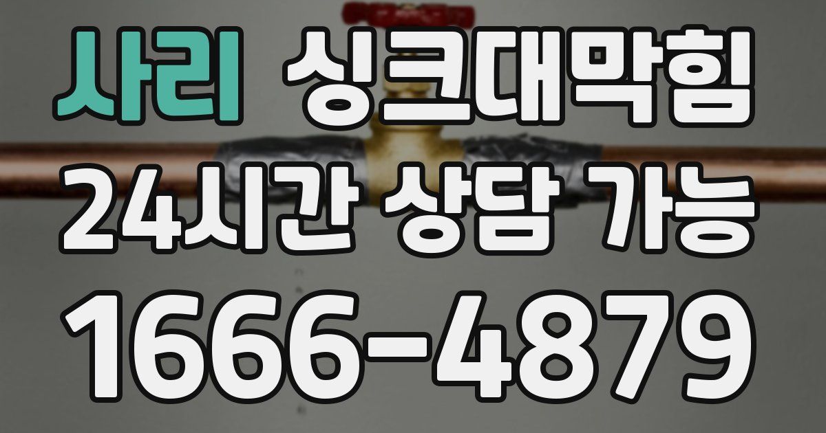 사리 싱크대 뚫기