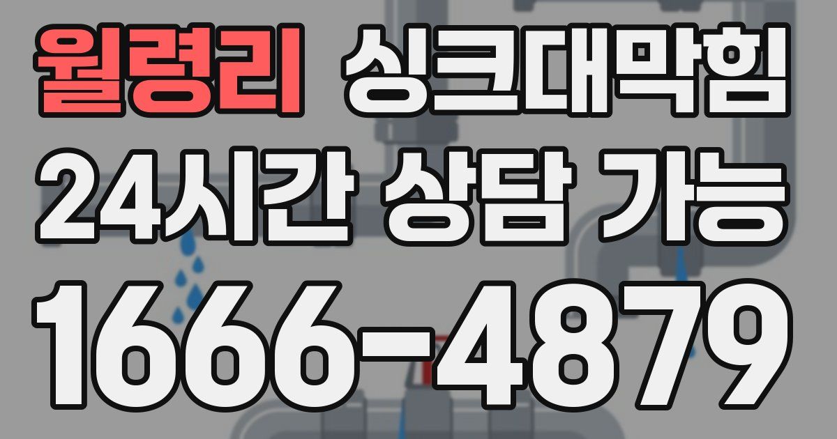월령리 싱크대 뚫기