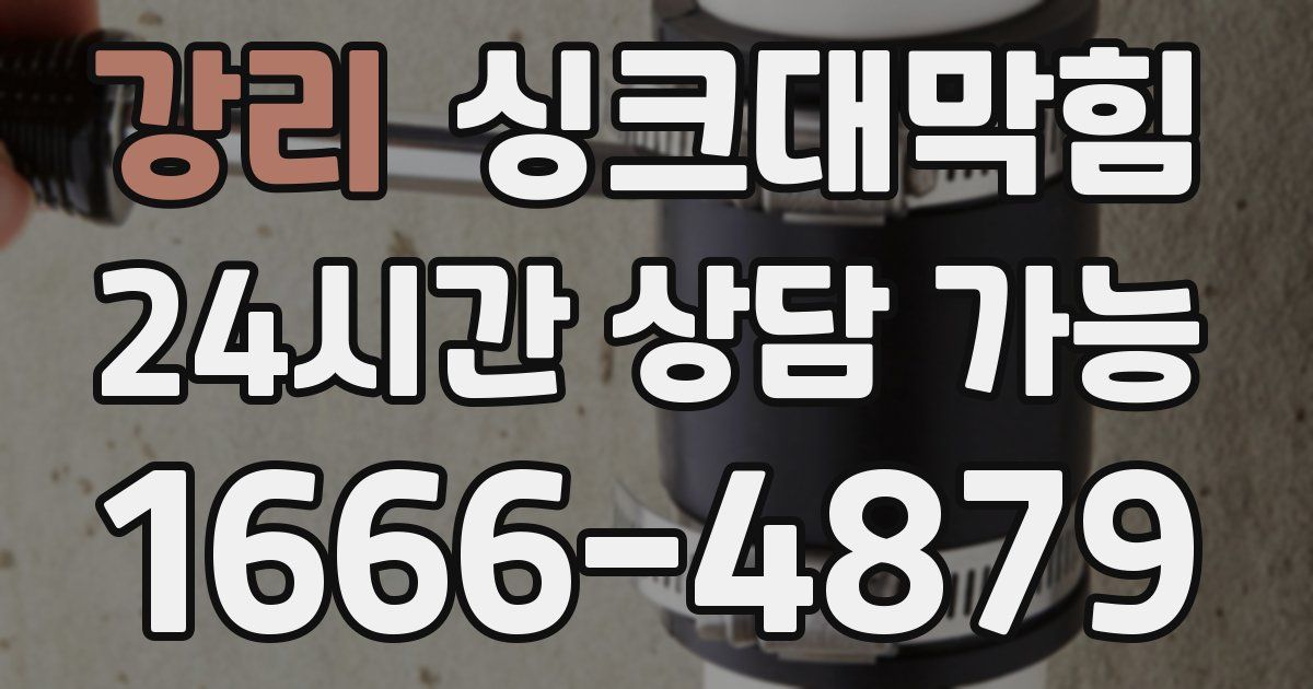 강리 싱크대 뚫기