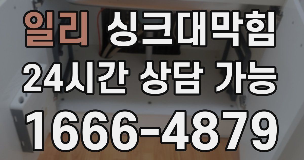 일리 싱크대 뚫기
