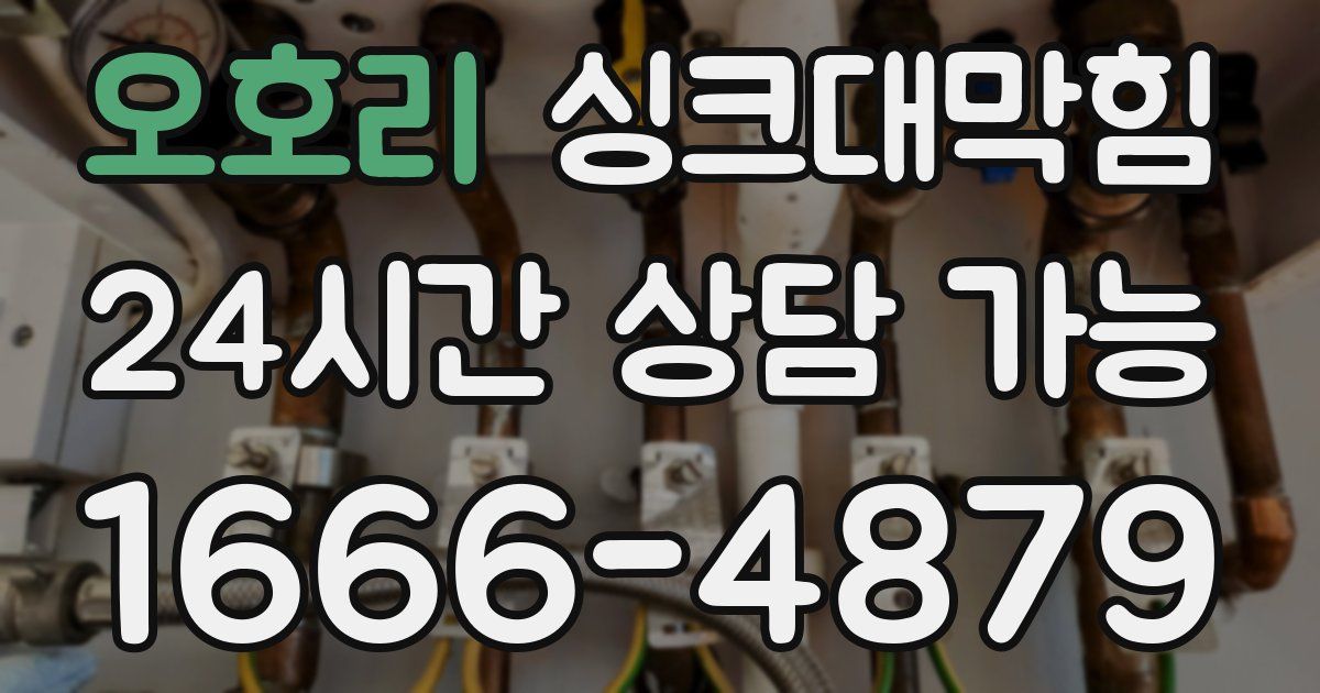 오호리 싱크대 뚫기