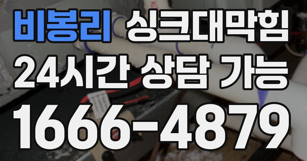 비봉리 싱크대 뚫기