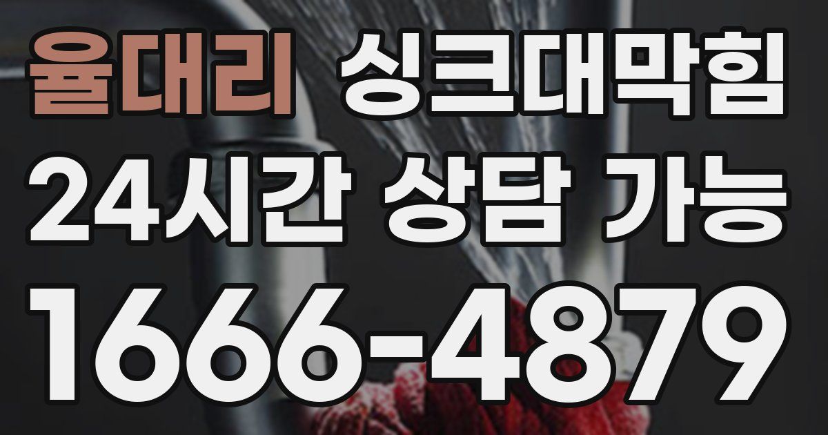 율대리 싱크대 뚫기
