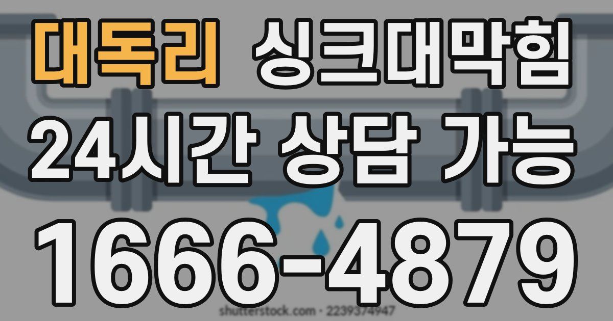 대독리 싱크대 뚫기