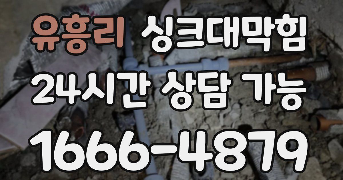 유흥리 싱크대 뚫기