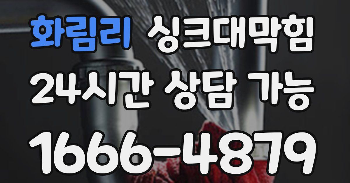 화림리 싱크대 뚫기