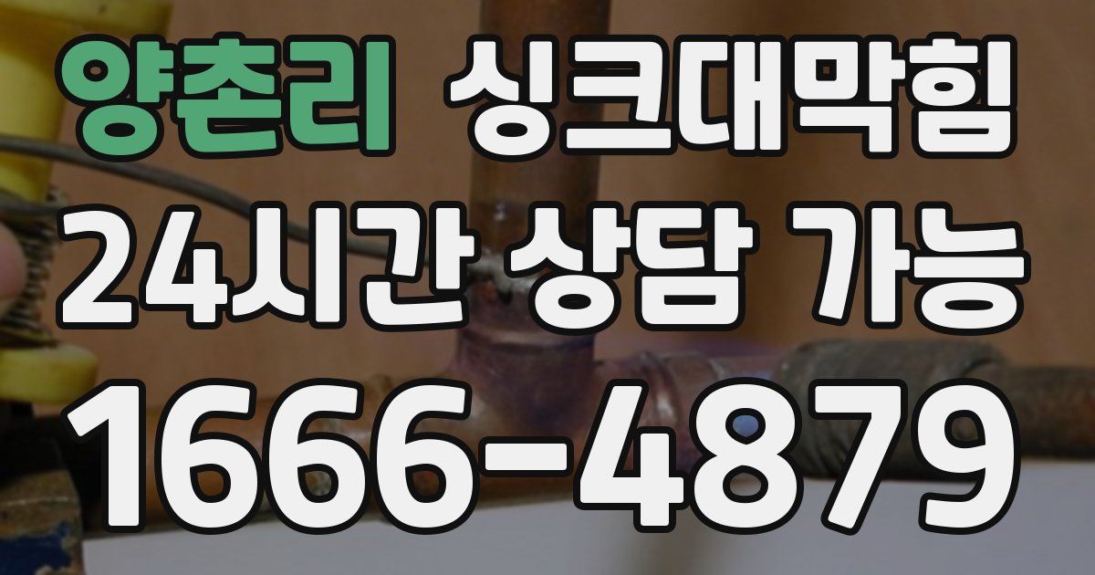 양촌리 싱크대 뚫기