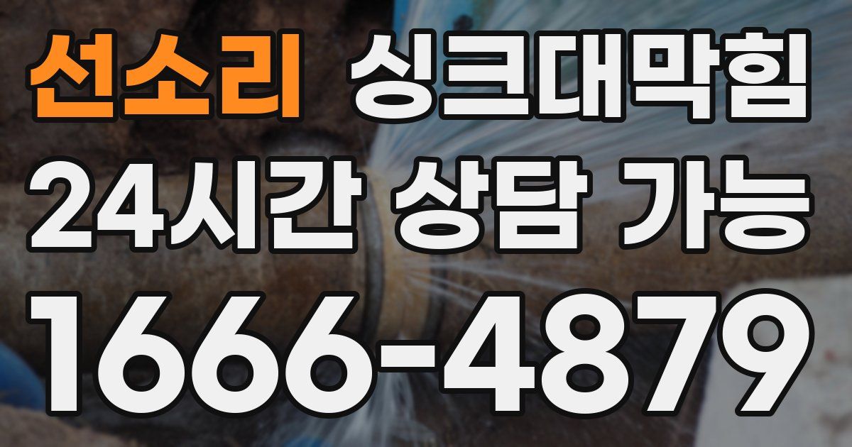 선소리 싱크대 뚫기