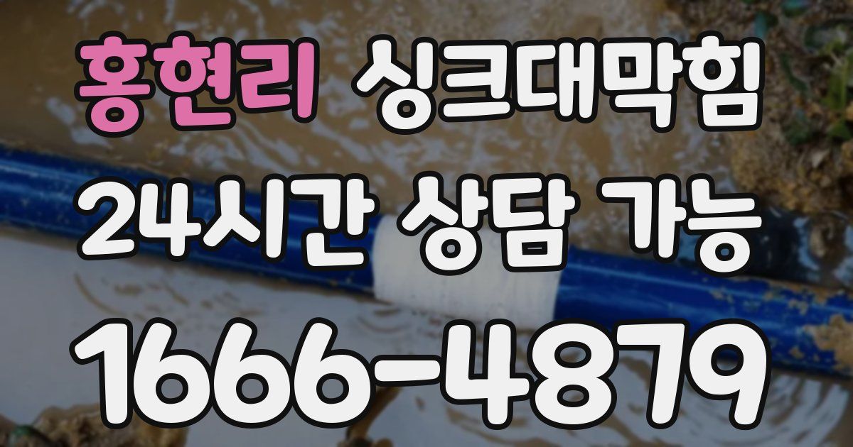 홍현리 싱크대 뚫기