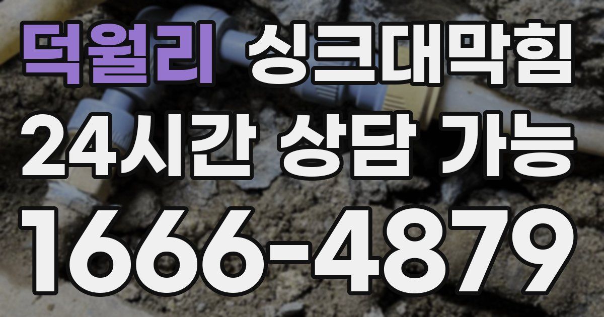 덕월리 싱크대 뚫기