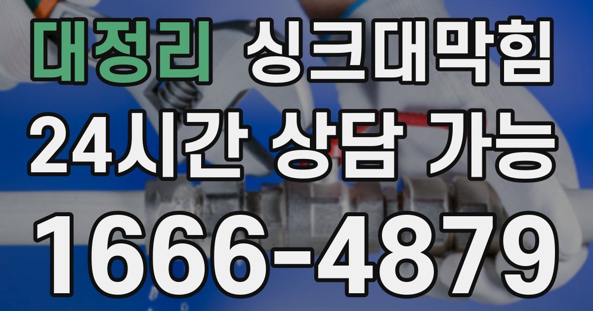 대정리 싱크대 뚫기