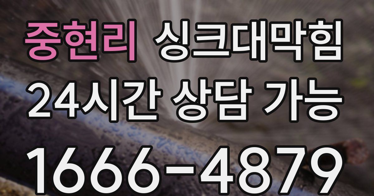 중현리 싱크대 뚫기