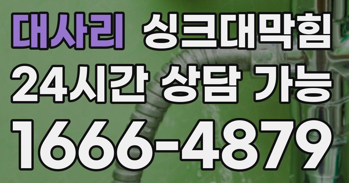 대사리 싱크대 뚫기