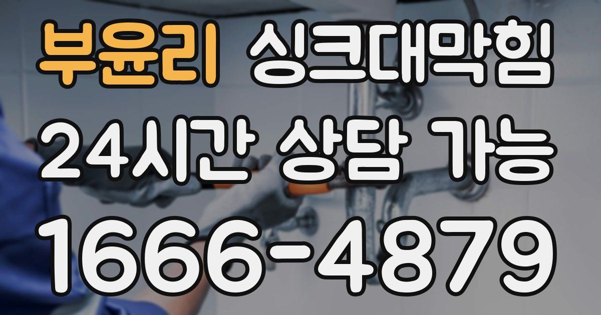 부윤리 싱크대 뚫기