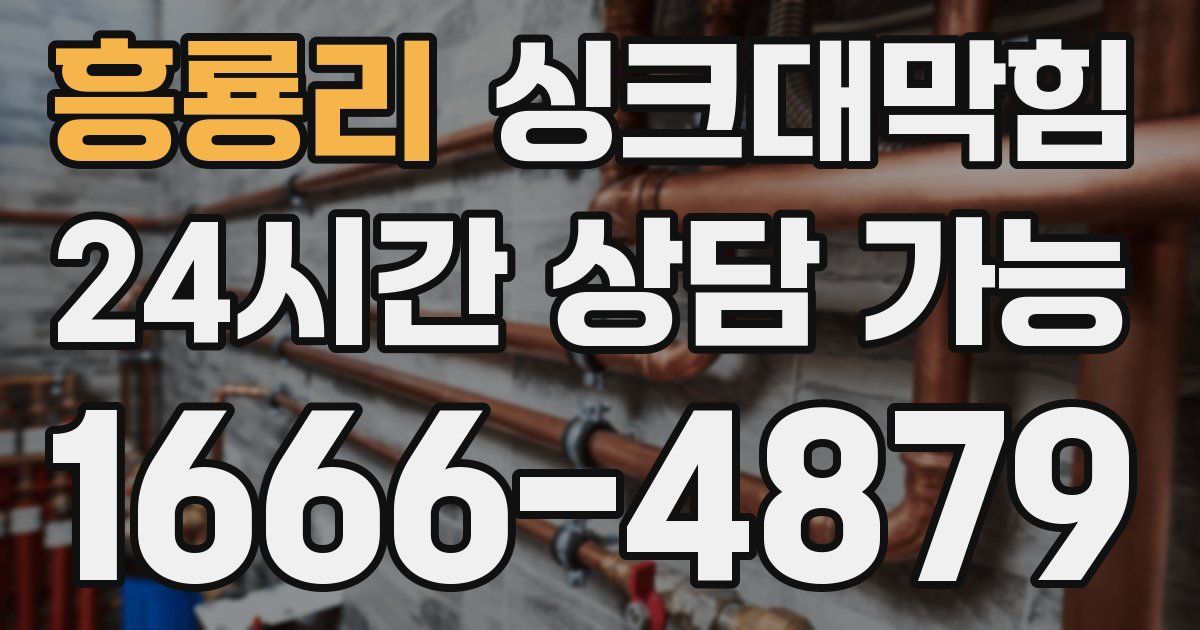 흥룡리 싱크대 뚫기