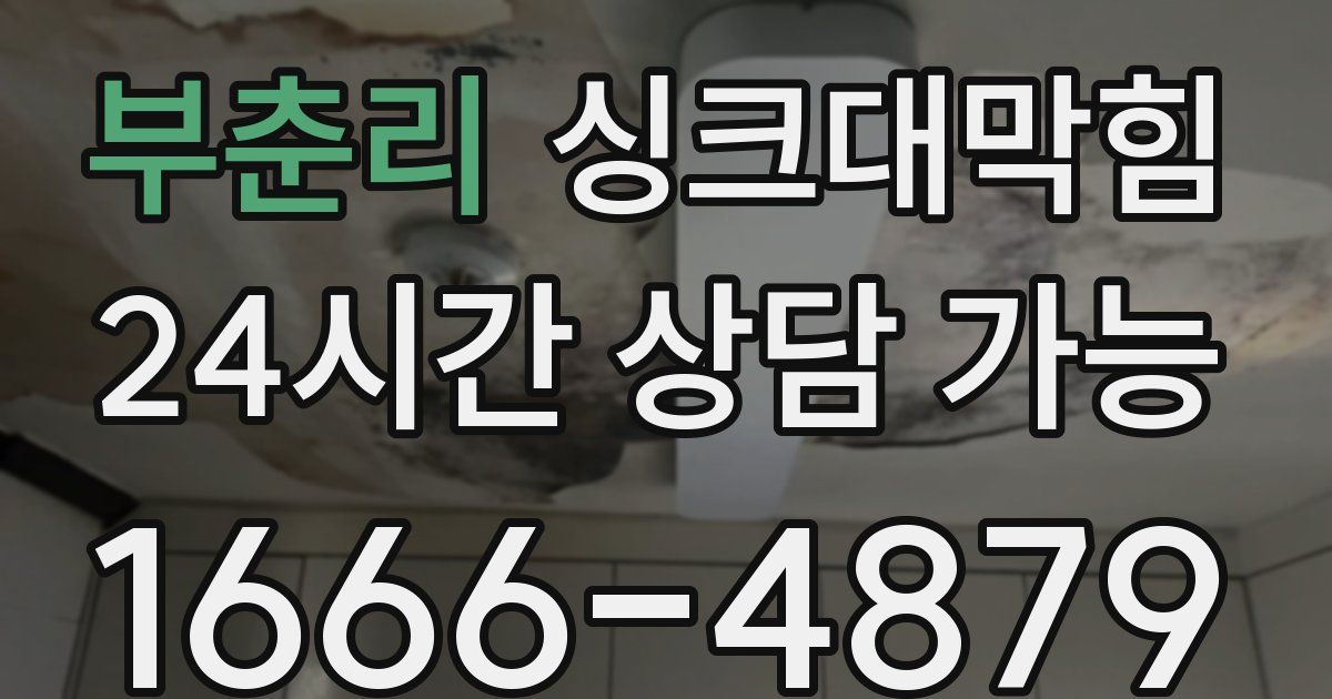 부춘리 싱크대 뚫기