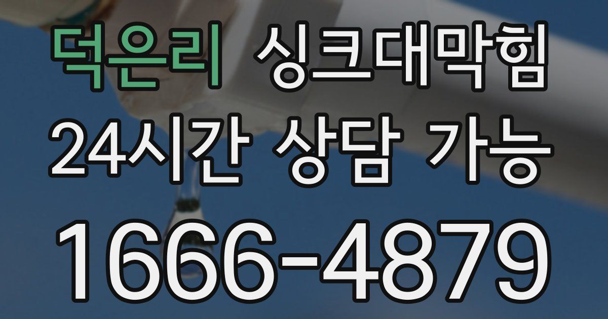 덕은리 싱크대 뚫기