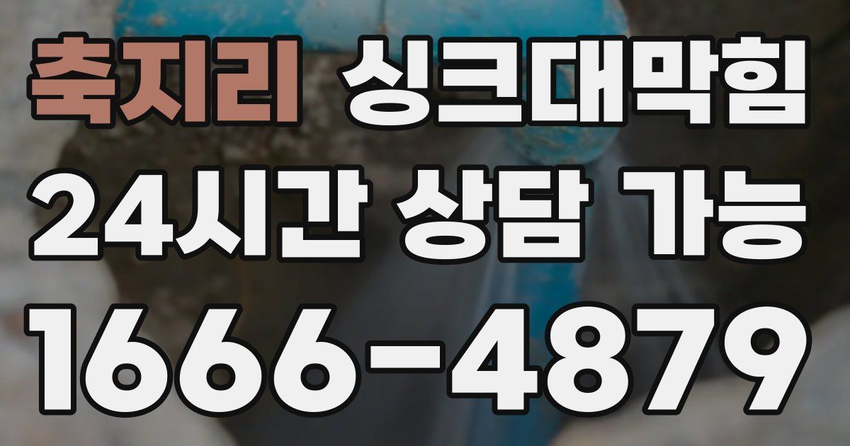 축지리 싱크대 뚫기