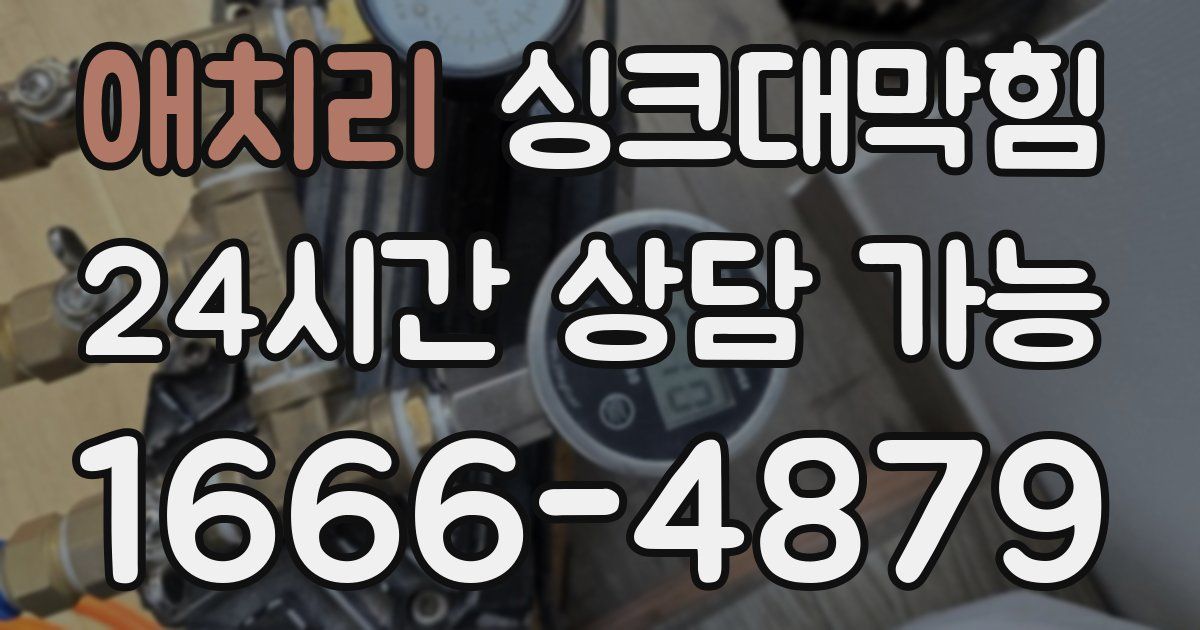 애치리 싱크대 뚫기