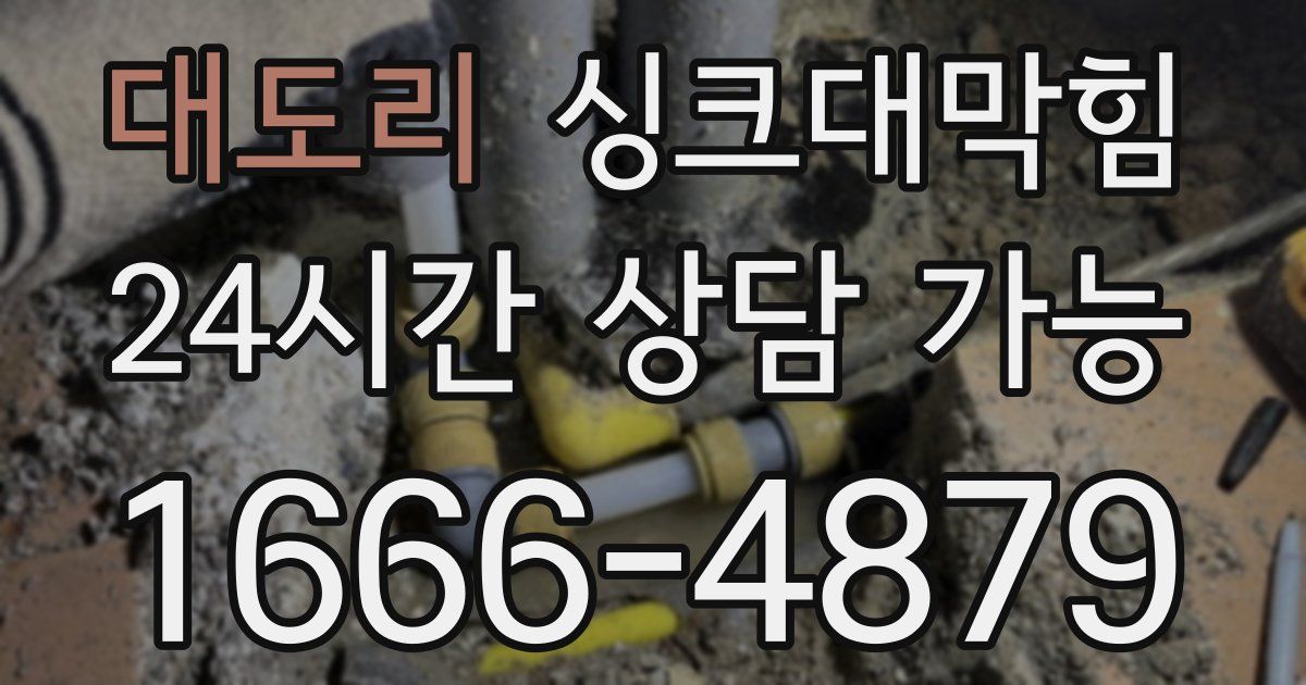 대도리 싱크대 뚫기