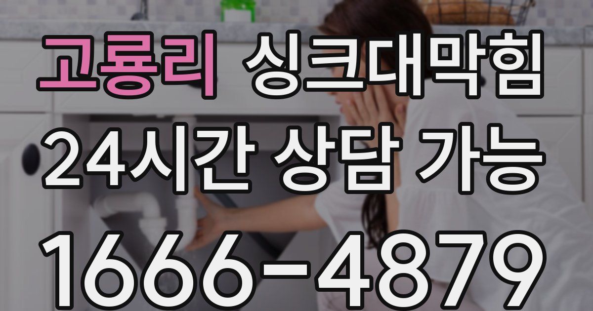 고룡리 싱크대 뚫기