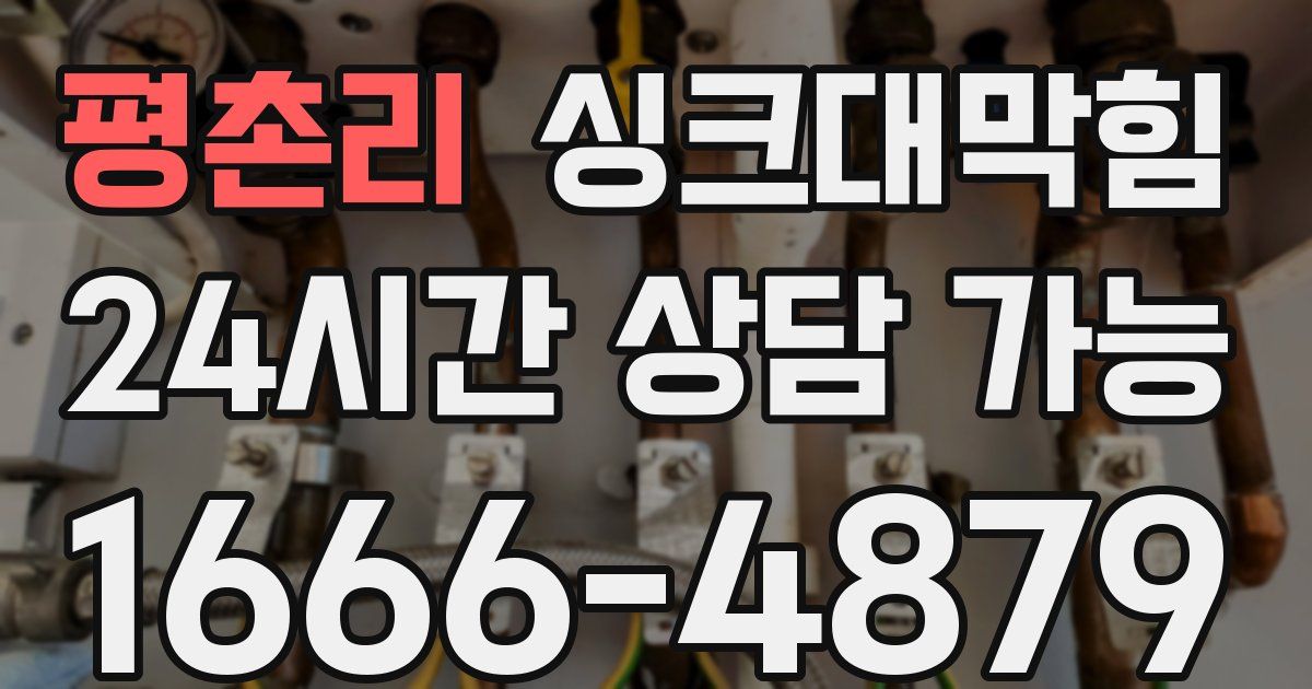 평촌리 싱크대 뚫기