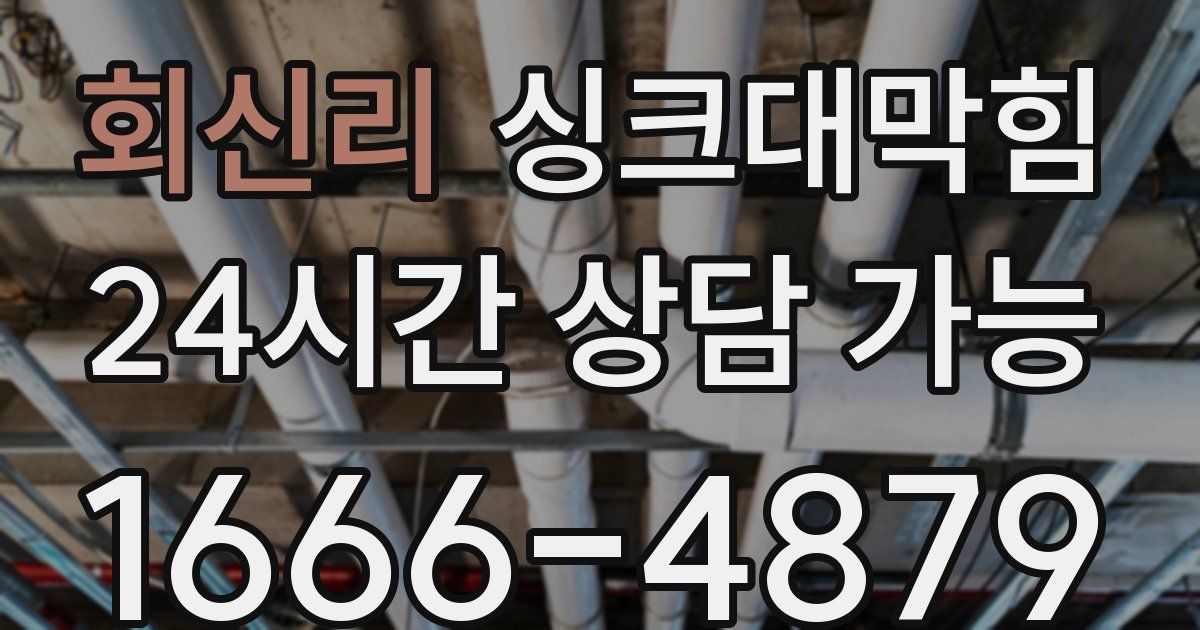 회신리 싱크대 뚫기