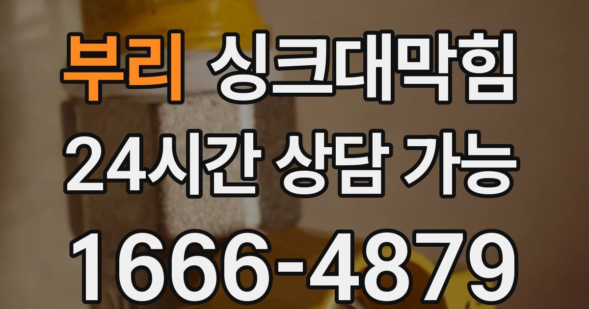 부리 싱크대 뚫기