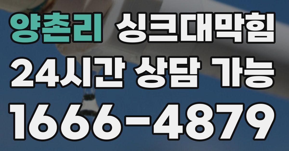 양촌리 싱크대 뚫기