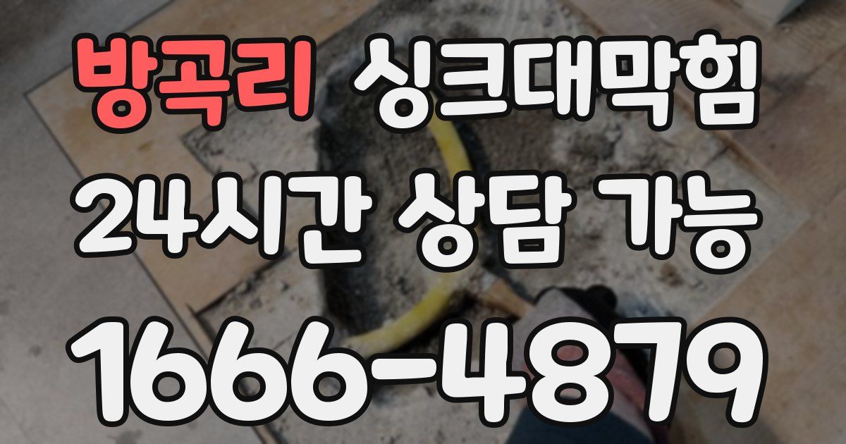 방곡리 싱크대 뚫기