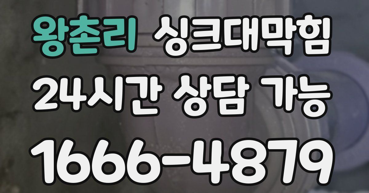 왕촌리 싱크대 뚫기