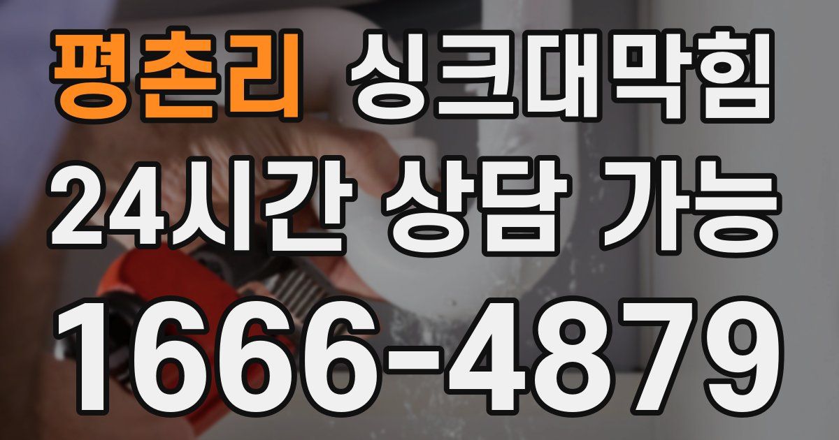 평촌리 싱크대 뚫기