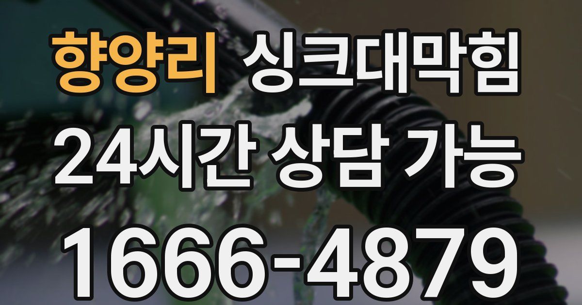 향양리 싱크대 뚫기