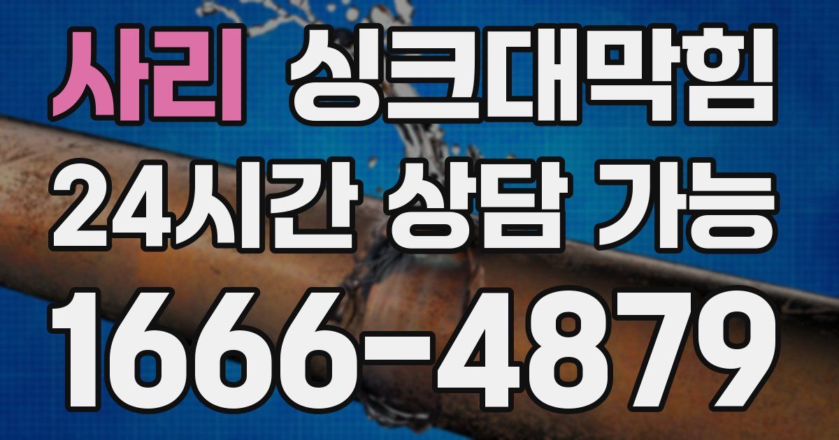 사리 싱크대 뚫기