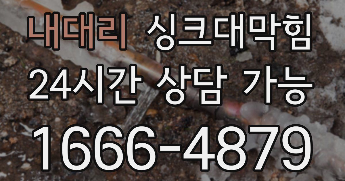 내대리 싱크대 뚫기