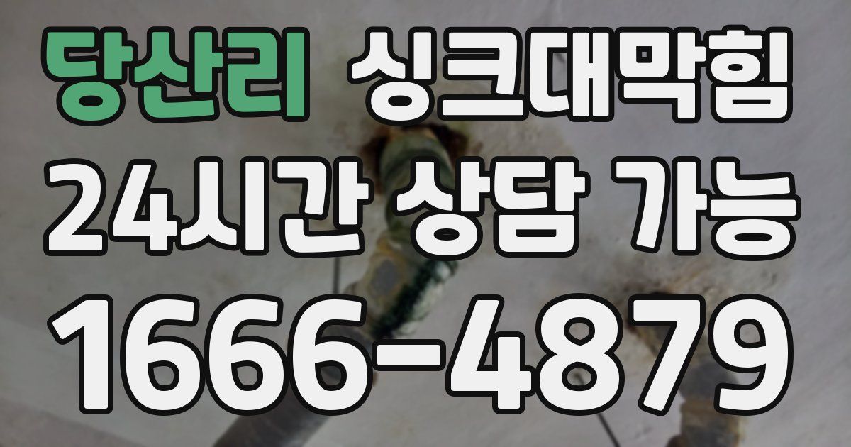 당산리 싱크대 뚫기