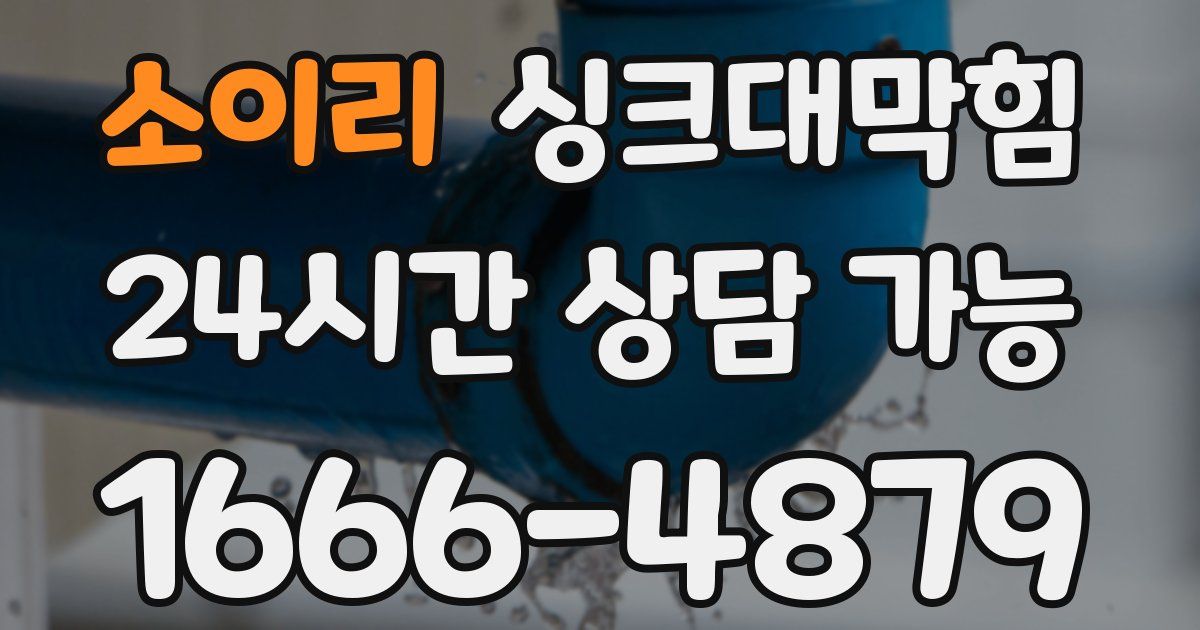 소이리 싱크대 뚫기