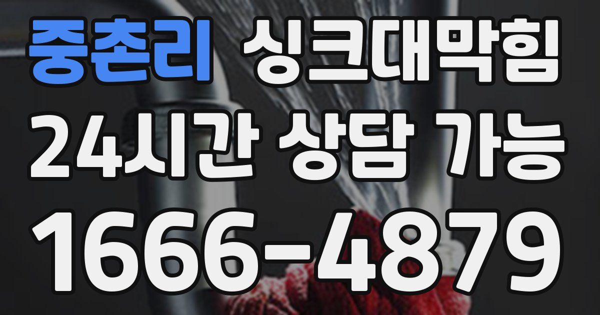 중촌리 싱크대 뚫기