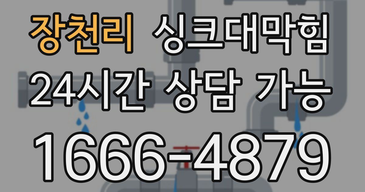 장천리 싱크대 뚫기