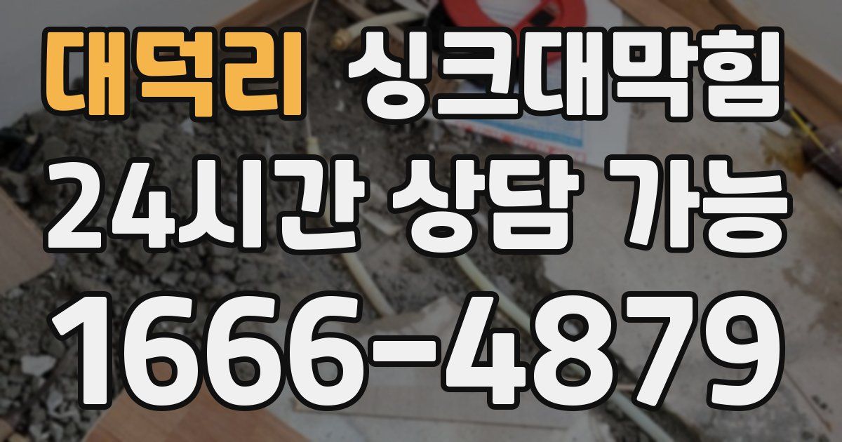 대덕리 싱크대 뚫기