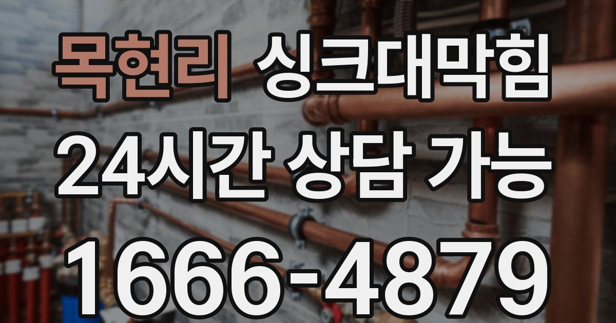 목현리 싱크대 뚫기