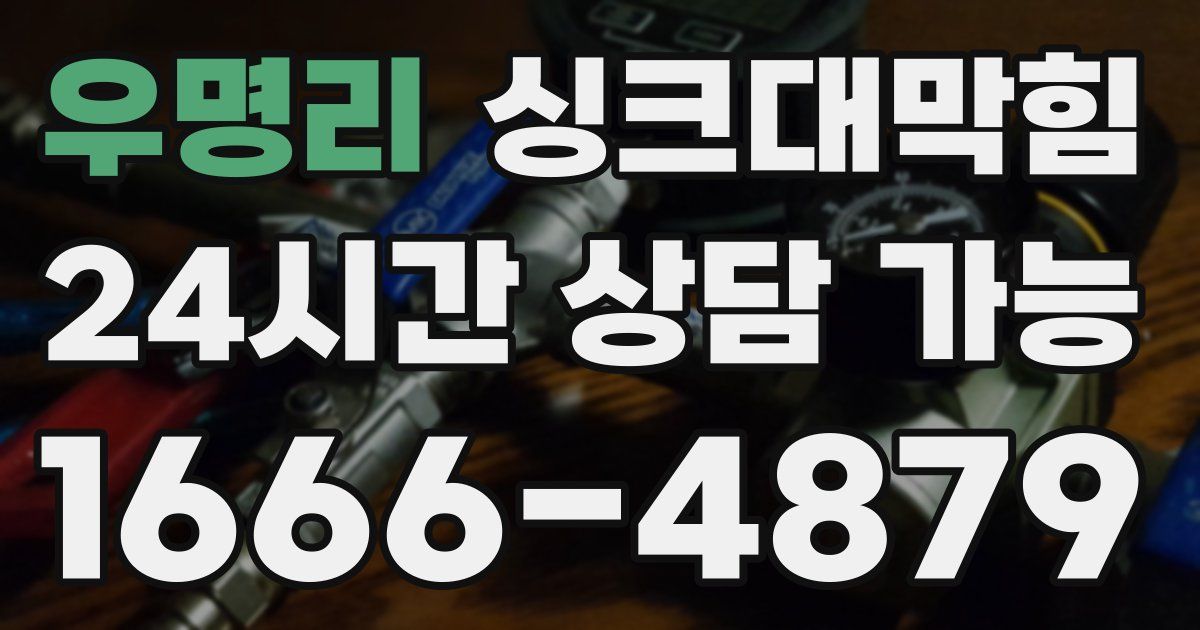 우명리 싱크대 뚫기