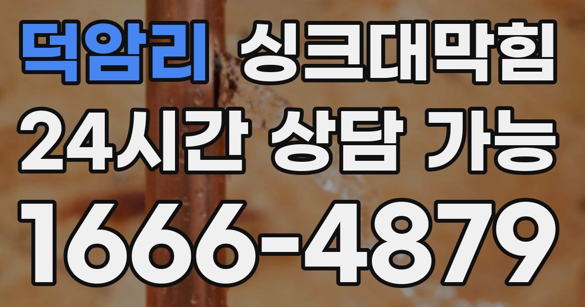 덕암리 싱크대 뚫기