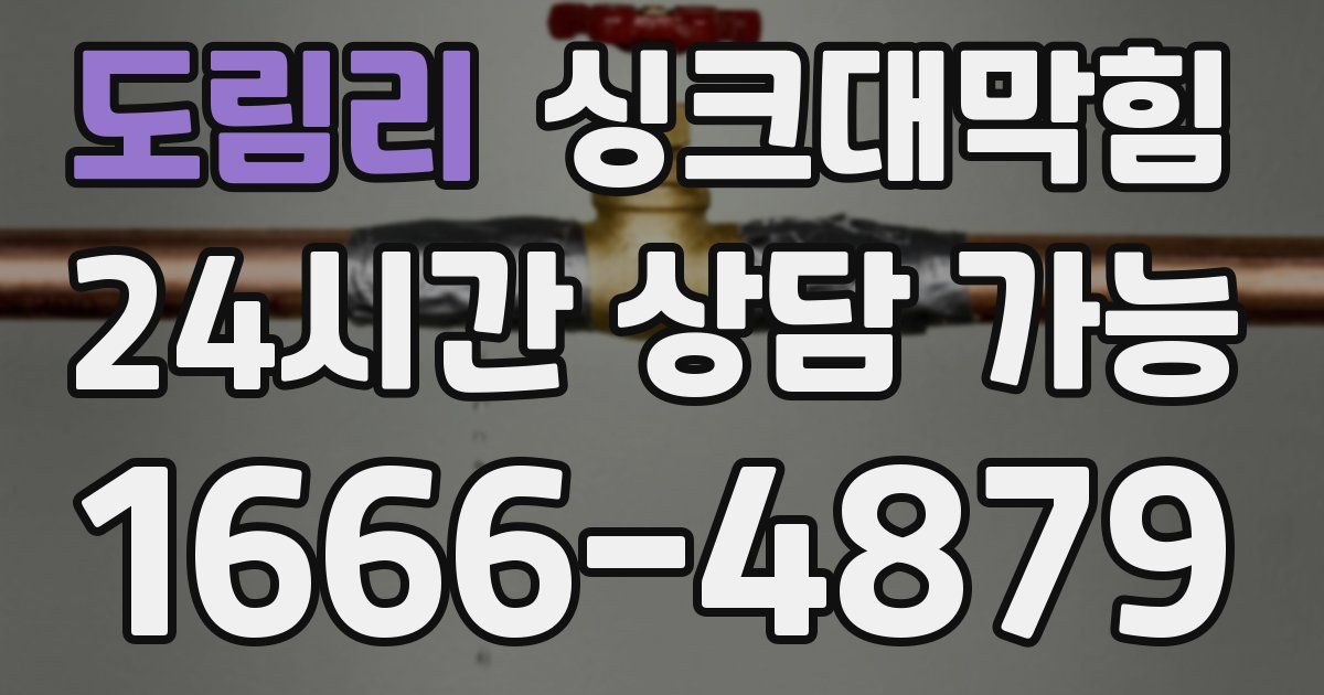 도림리 싱크대 뚫기
