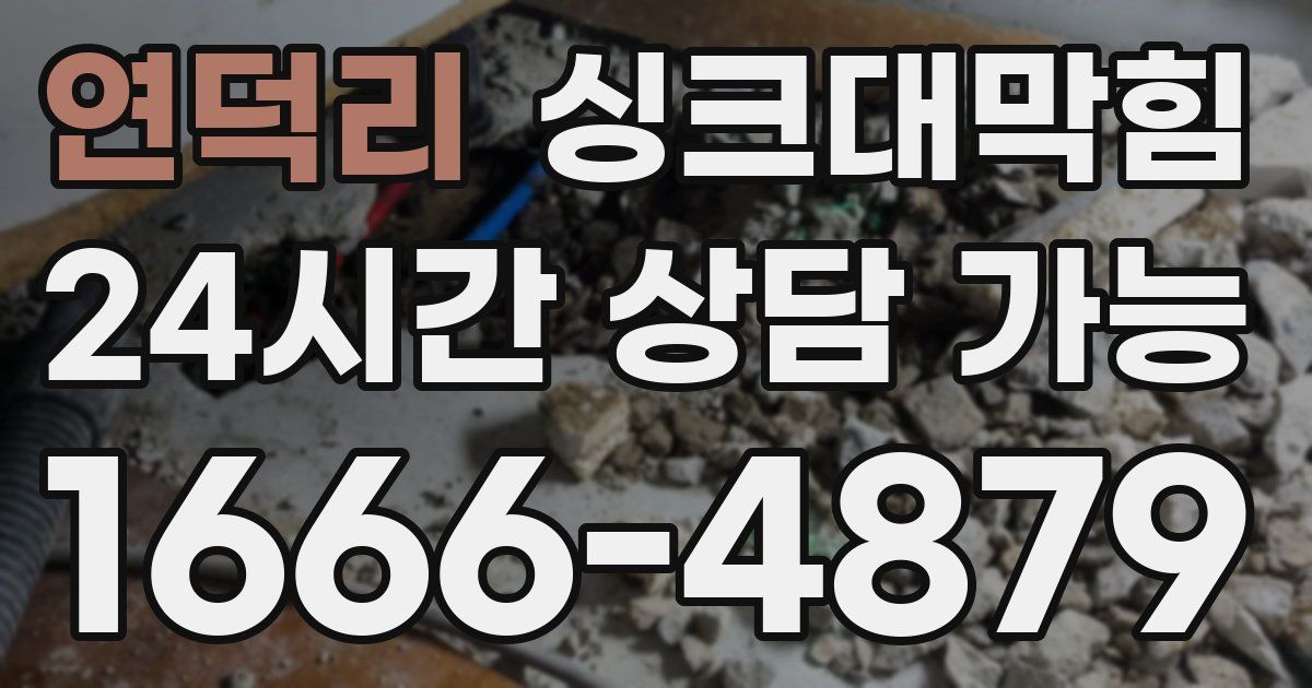 연덕리 싱크대 뚫기