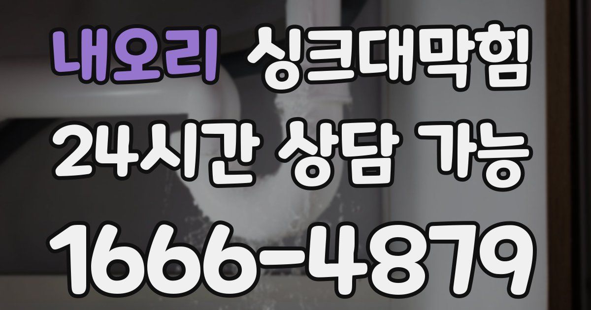 내오리 싱크대 뚫기